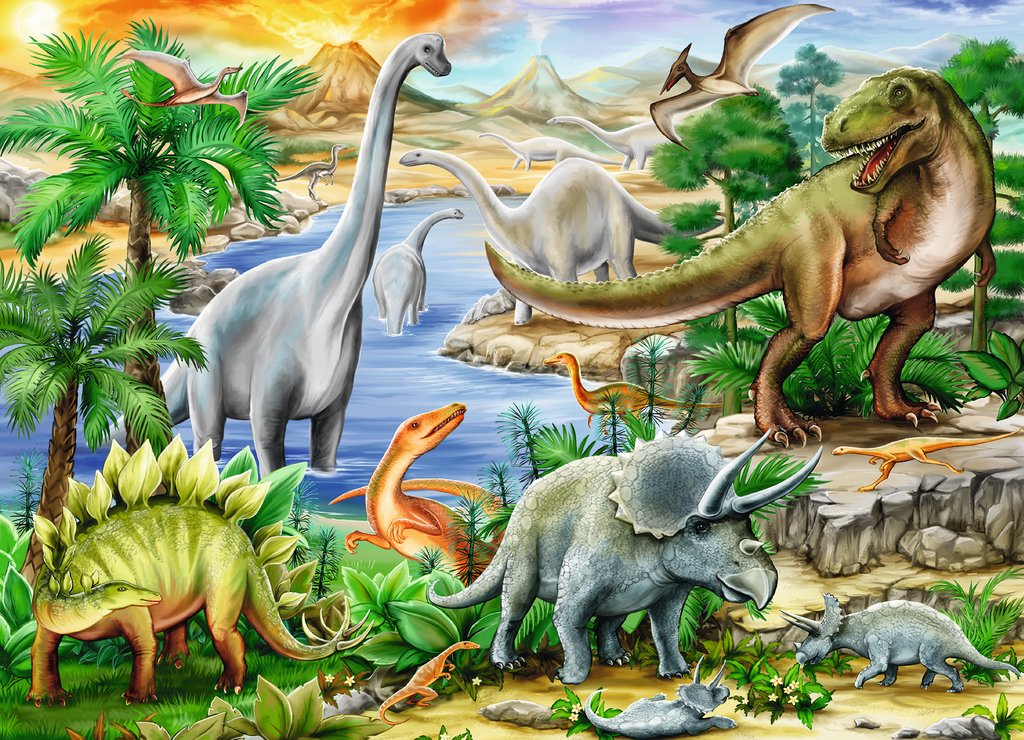 60 Piece Prehistoric Life Puzzle
