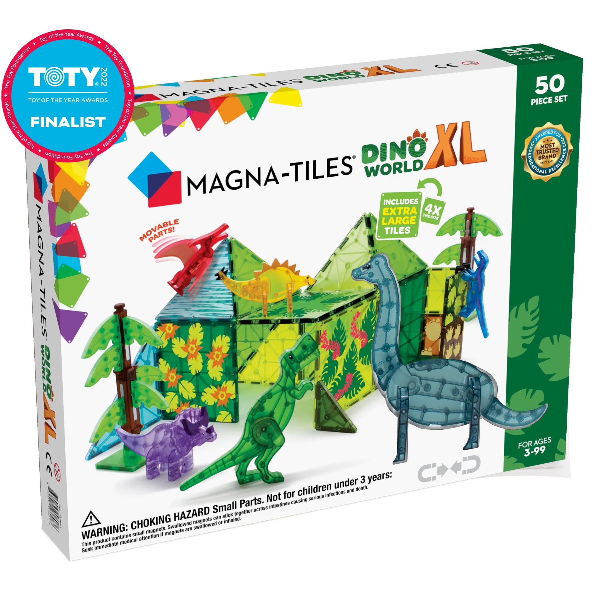 Dino World XL-magneet tegels